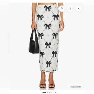 MILKWHITE Black Bow Skirt, Size Medium